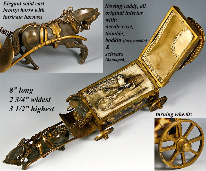 brass horse and carriage