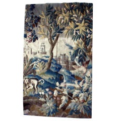 Rare Antique Aubusson Tapestry, Huge 1600s Verdure, Excellent