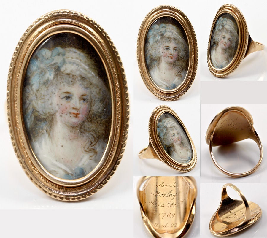 antique portrait ring