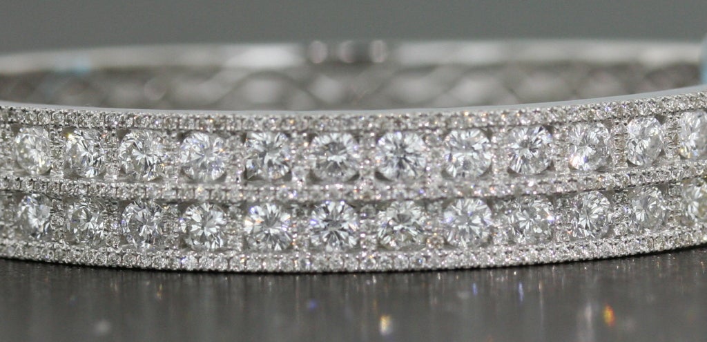 Double Row Diamond Bangle