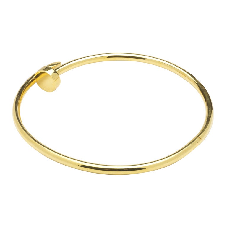 ALDO CIPULLO Gold 'Nail' Choker Necklace For Sale