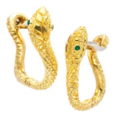 ALDO CIPULLO Gold 'Snake' Cufflinks