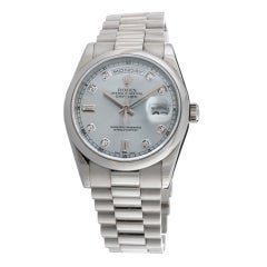 ROLEX A Platinum and Diamond Day-Date 'President' Wristwatch