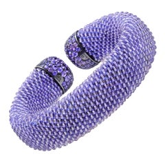 HEMMERLE A Sapphire and Amethyst Bangle Bracelet