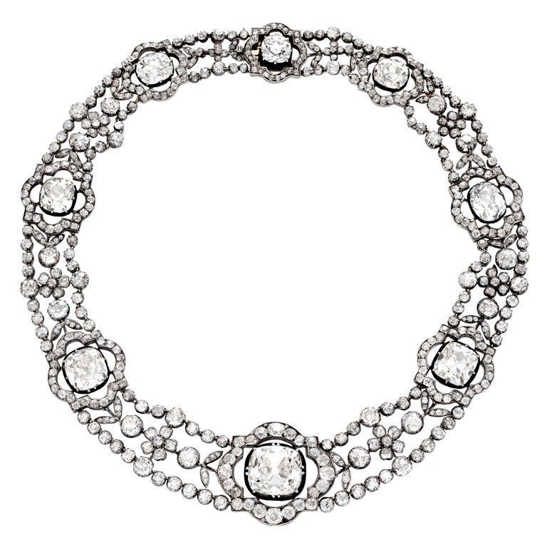 Highly Important Victorian Diamond Necklace For Sale