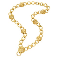VAN CLEEF & ARPELS A Gold and Diamond 'Lion' Motif Necklace