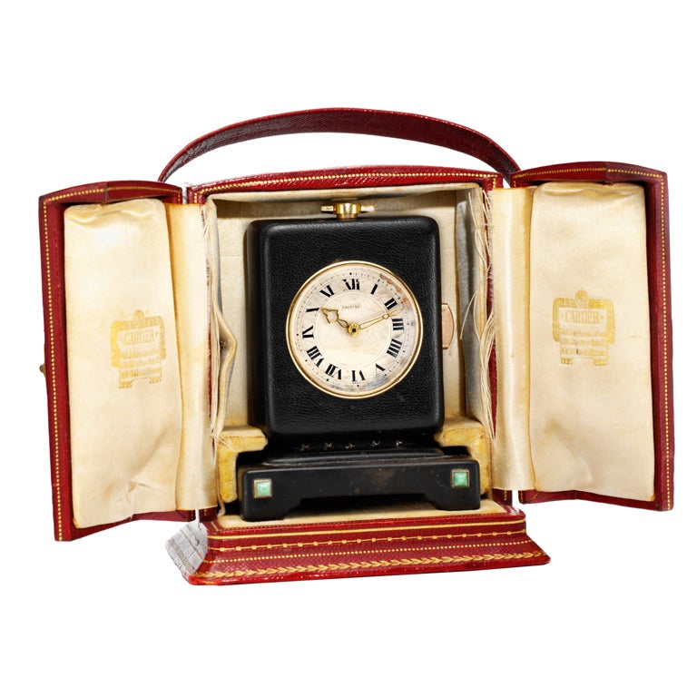 CARTIER An Art Deco Keyless Minute Repeating Desk Clock at 1stdibs