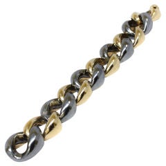 SEAMAN SCHEPPS Hematite and Gold Link Bracelet SEAMAN SCHEPPS Hematite and Gold Link Bracelet