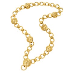 VAN CLEEF & ARPELS A Gold and Diamond 'Lion' Motif Necklace