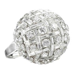 HARRY WINSTON Diamond Platinum 'Dome' Ring