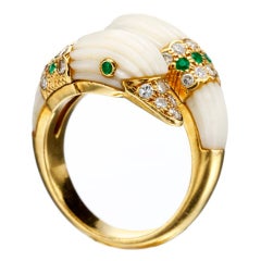VAN CLEEF & ARPELS, A Multi-Gem and Diamond 'Swan' Ring