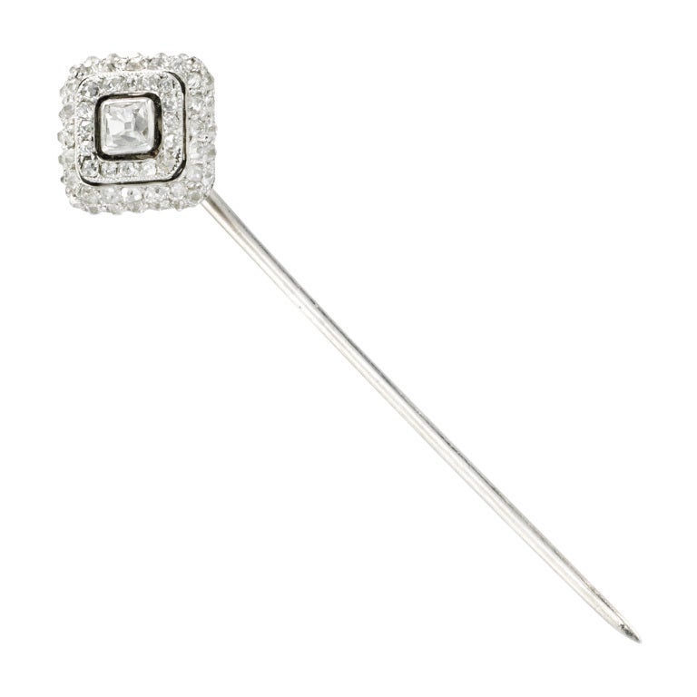 CARTIER An Art Deco Diamond Pin