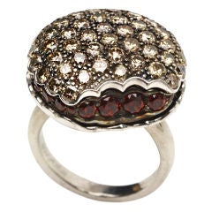 BOUCHERON Colored Diamond and White Gold 
Macaroon
 Ring
