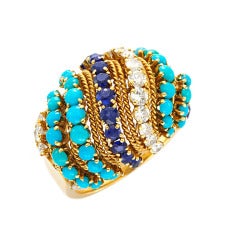 VAN CLEEF & ARPELS A Sapphire Turquoise Ring