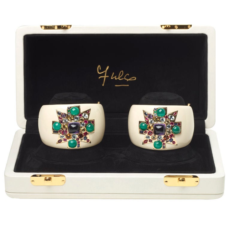 VERDURA Pair of Maltese Cross Cuffs Limited Edition