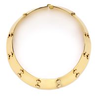 HERMES Yellow Gold Collar Necklace