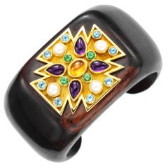 VERDURA Maltese Cross Wood Cuff