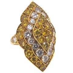 VAN CLEEF & ARPELS superb coloured diamond ring