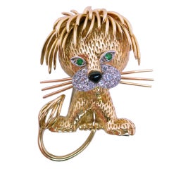 VAN CLEEF & ARPELS Lion Clip Brooch