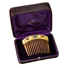 WIESE Gem Set Comb French 19th Century