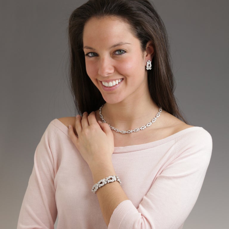 Elegant White Gold Diamond Bracelet