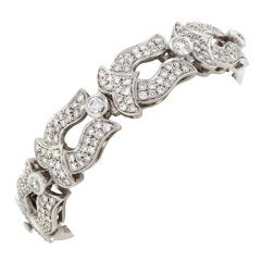 Elegant White Gold Diamond Bracelet