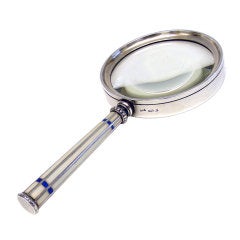 GEORG ADAM SCHEID Secessionist Enamel on Silver Magnifying Glass