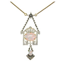 FABERGE Opal and Diamond Necklace