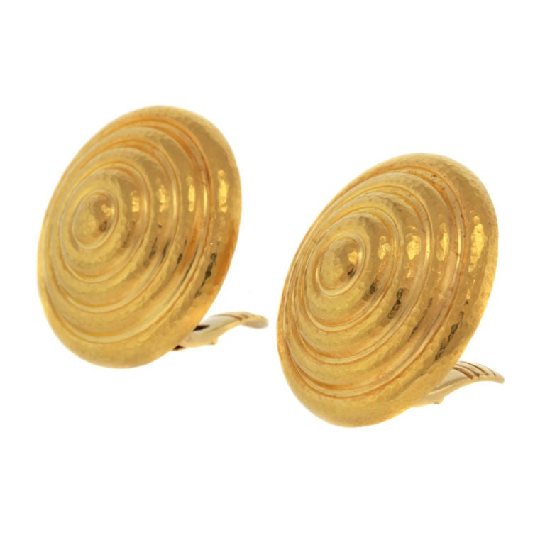 ILIAS LALAOUNIS Gold Disc Earrings 1