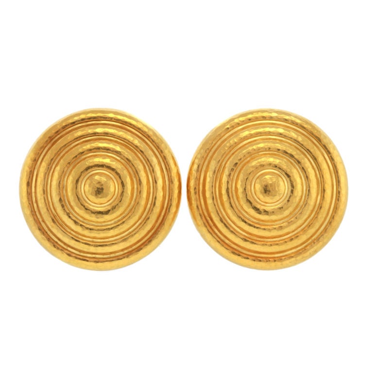 ILIAS LALAOUNIS Gold Disc Earrings 6