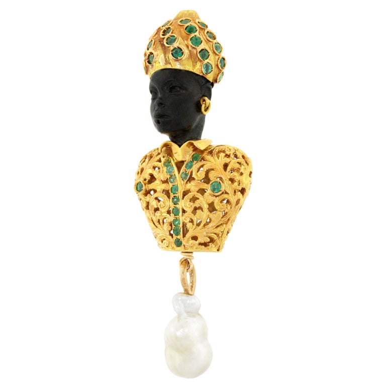 Blackamoor Brooch at 1stdibs