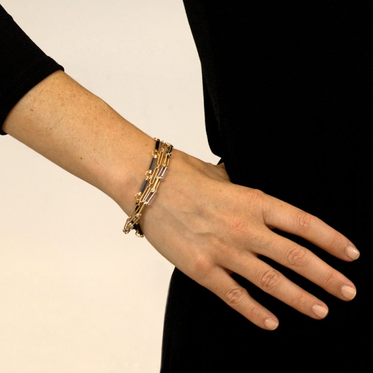 GUBELIN Gold Platinum Modernist Bracelet