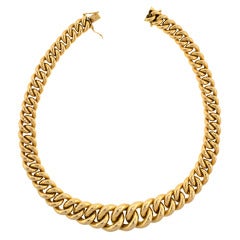 French Thirties Gold Link Necklace