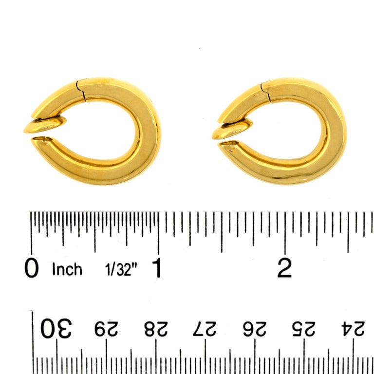 Pomellato Yellow Gold Hoop Earrings 2