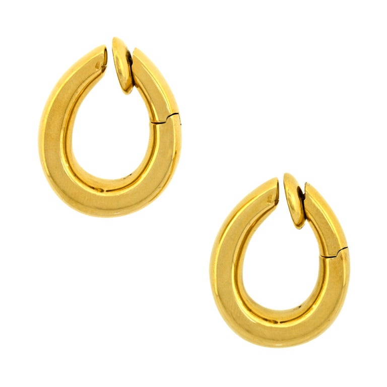 Pomellato Yellow Gold Hoop Earrings 4