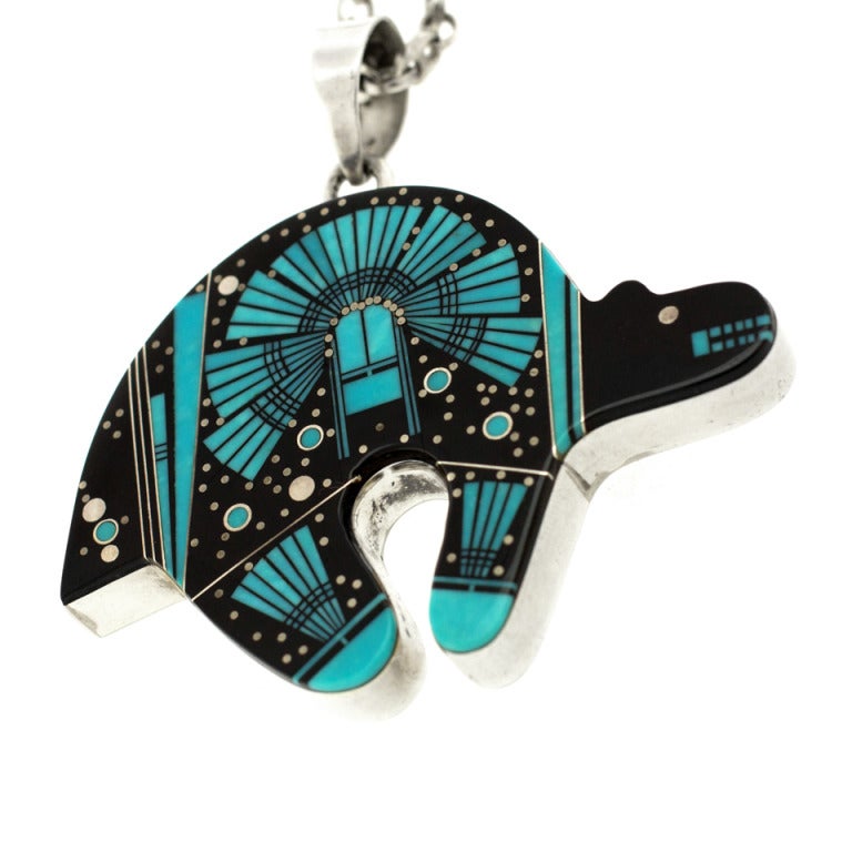 Clayton Tom Cosmic Navajo Bear Pendant 1