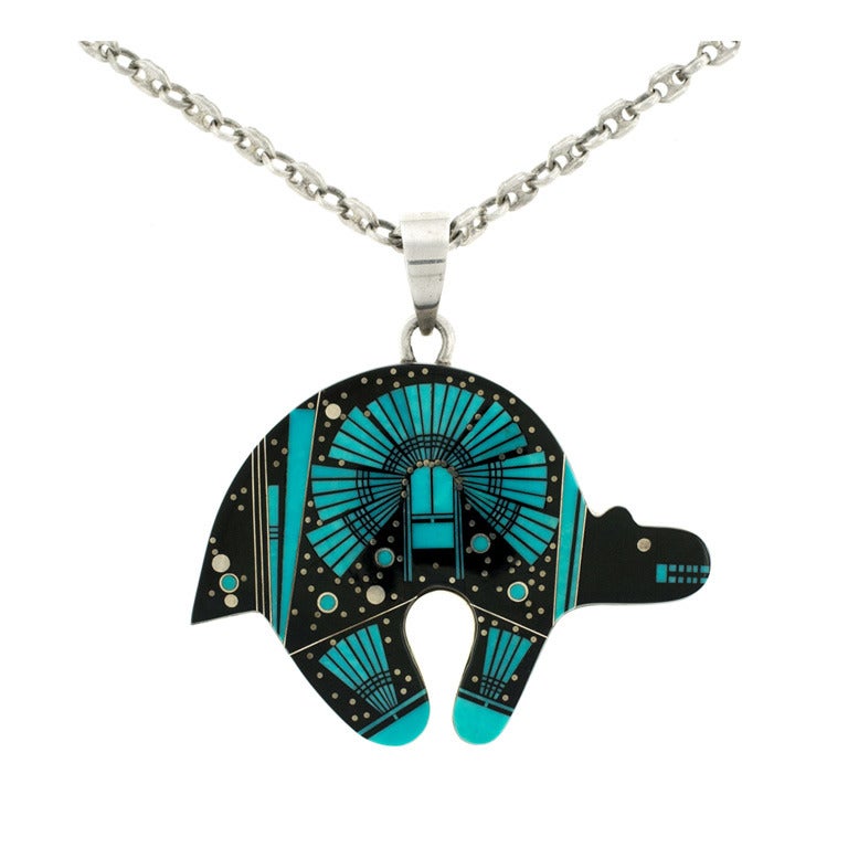 Clayton Tom Cosmic Navajo Bear Pendant