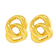 Carl Bucherer Gold Link Earrings