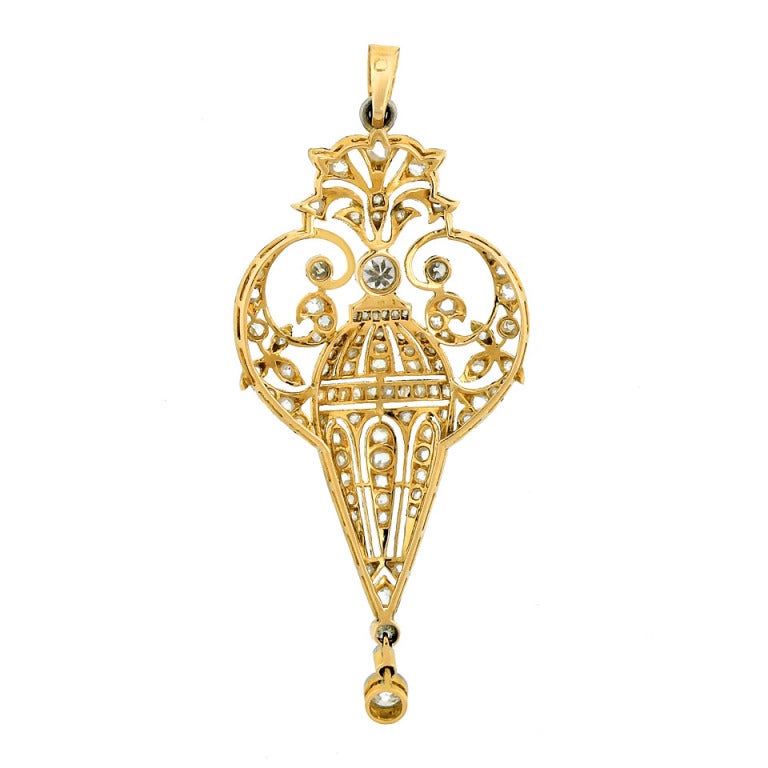 Edwardian Diamond Pendant 4