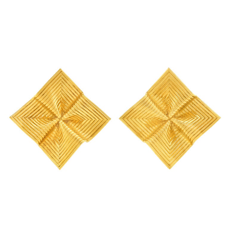 Tiffany & Co. Modernist Gold Earrings