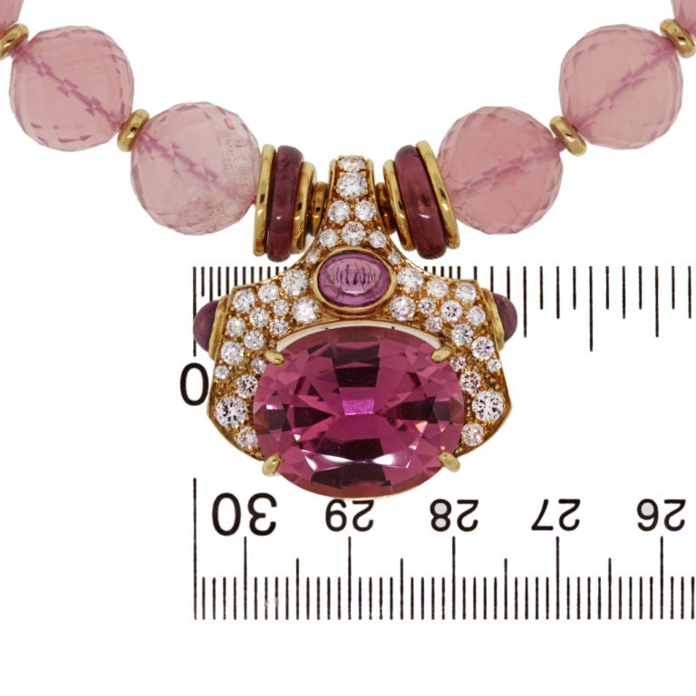 BVLGARI Tourmaline Diamond & Sapphire Necklace 3