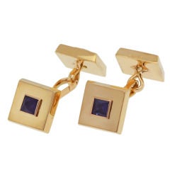 MELLERIO Gold And Sapphire Cufflinks