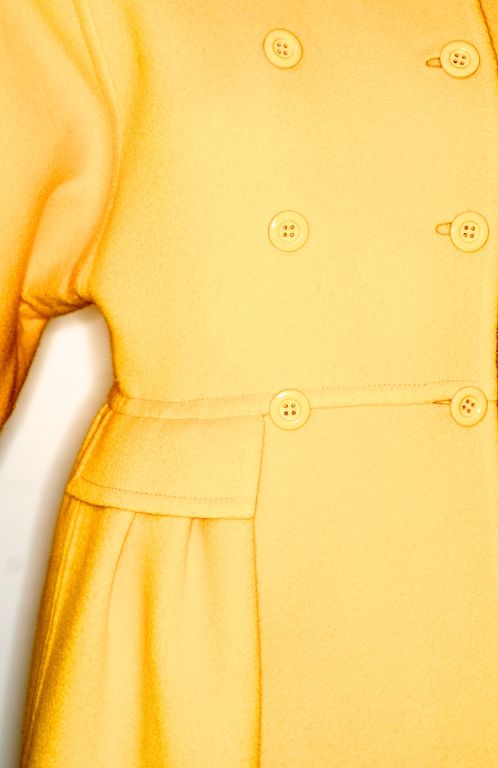 Valentino Couture Yellow Double Face Cashmere Coat 2