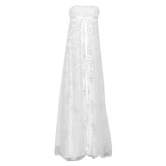 Retro Valentino Prêt-å-Porter Silver Embroidered 'Bow' Gown