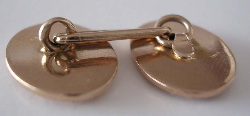 1920s Art Nouveau Double-Sided Gold Cufflinks 1