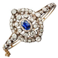 Antique HUNT & ROSKELL Sapphire and Diamond Bracelet