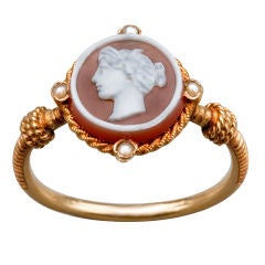 French Gold Cameo Ring