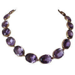 Victorian Amethyst and Gold Necklace circa 1890