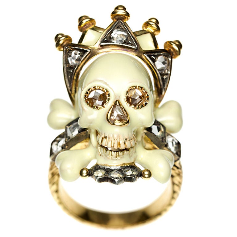 CODOGNATO Vanity Crowned Skull Ring For Sale