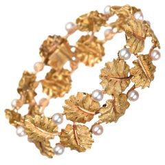 BUCCELLATI  Gold Oak Leaf Bracelet